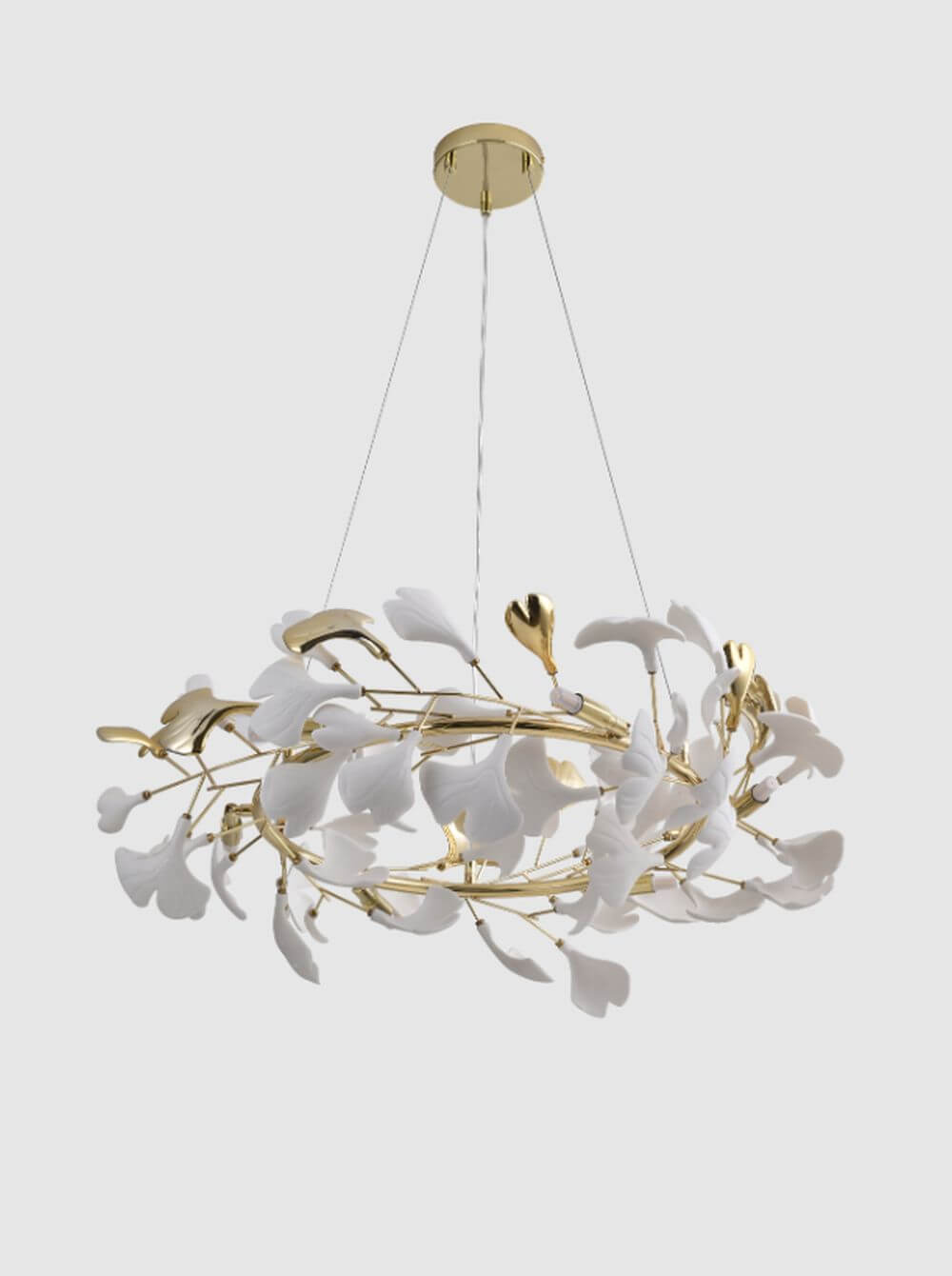 Zuma Line Leaf lampa wisząca 6x3,5 W złota MD2858-6AS-G