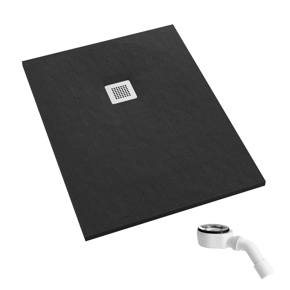 Schedpol Kalait Black Stone brodzik prostokątny 180x100 cm czarny 3.3131/C/ST-M2