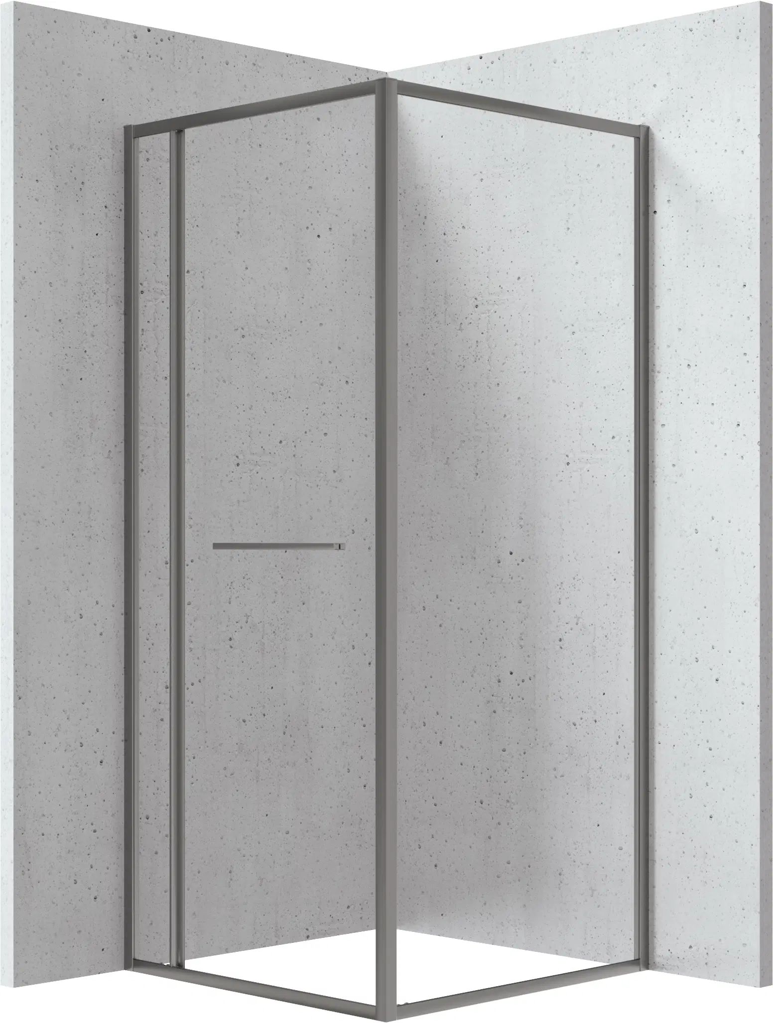 Deante Square kabina prysznicowa 90x90 cm kwadratowa titanium/szkło przezroczyste KQB_D099P