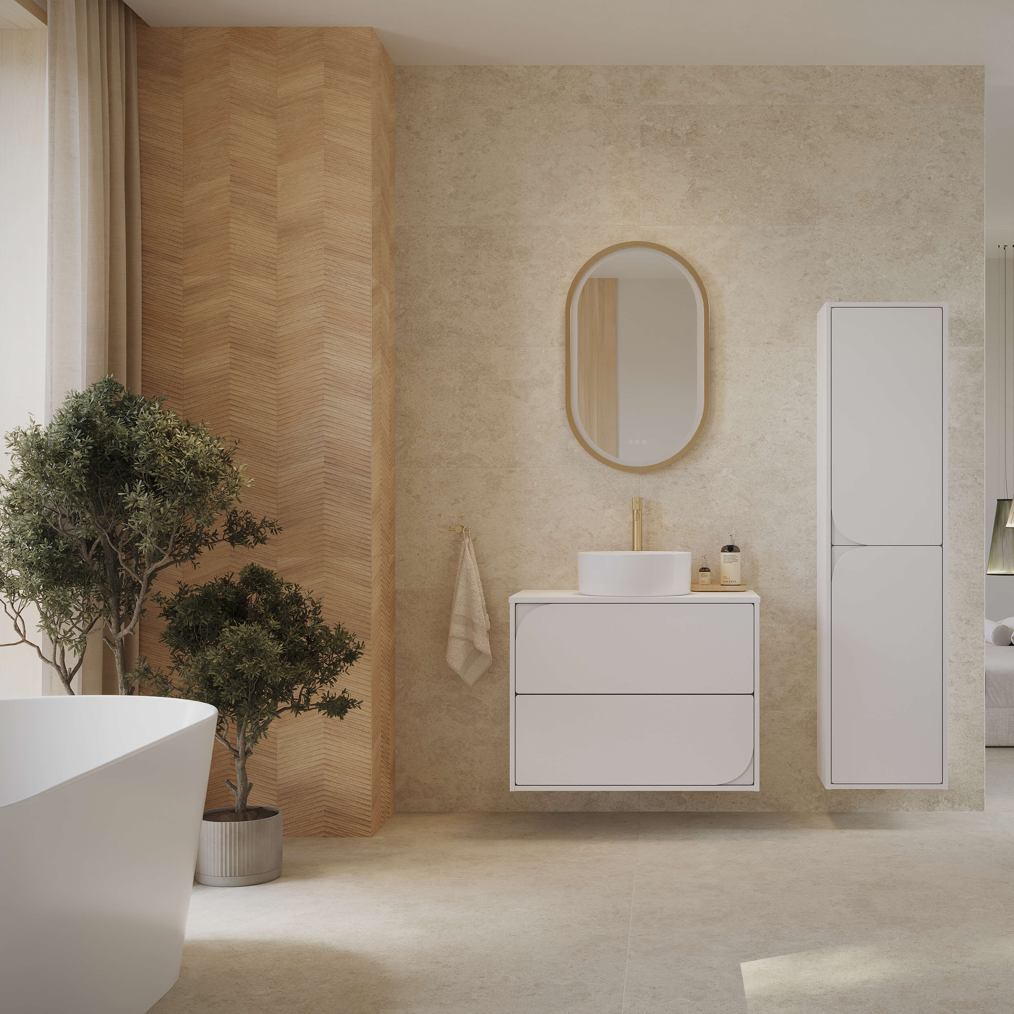 Cersanit Crea II szafka 99,4x44,7x62,1 cm podumywalkowa wisząca biała S1058–022