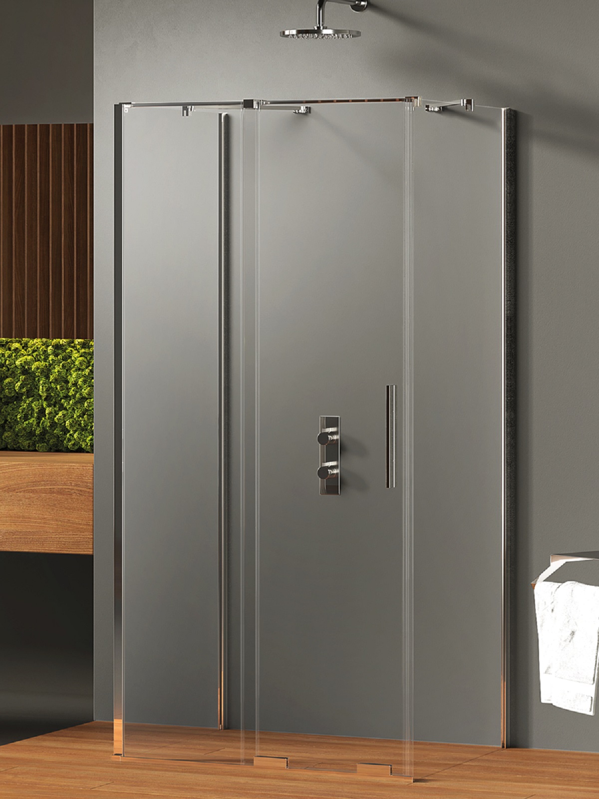 New Trendy Smart kabina prysznicowa 130x80 cm prostokątna chrom połysk/szkło przezroczyste EXK-4079