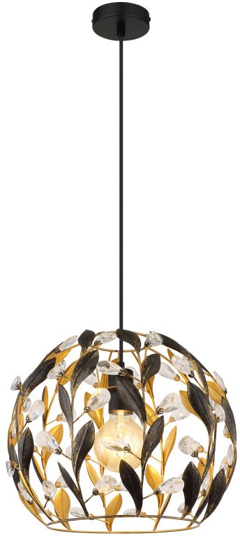Globo Lighting Mika lampa wisząca 1x40 W czarna 15759H