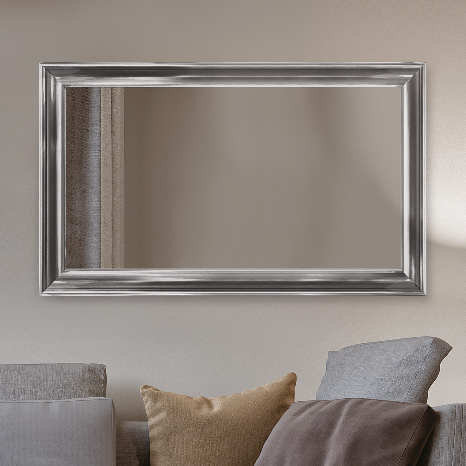 Ars Longa Verona lustro 188x78 cm prostokątne nikiel VERONA60170-N