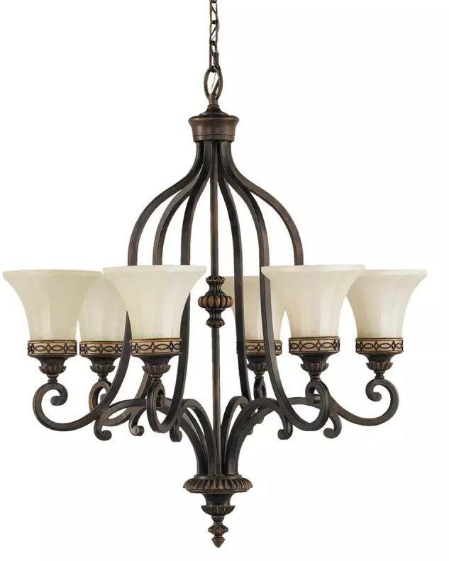 Elstead Lighting Drawing Room lampa wisząca 6x60 W orzech FE-DRAWING-ROOM6