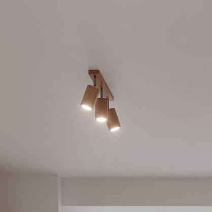 Sollux Lighting Zeke lampa podsufitowa 6x40W dąb SL.1032