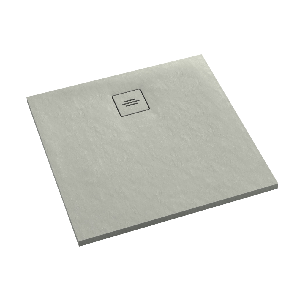 Schedline Protos Cement Stone brodzik kwadratowy 90x90 cm cement 3SP.P2K-9090/CT/ST-M1/CT/ST