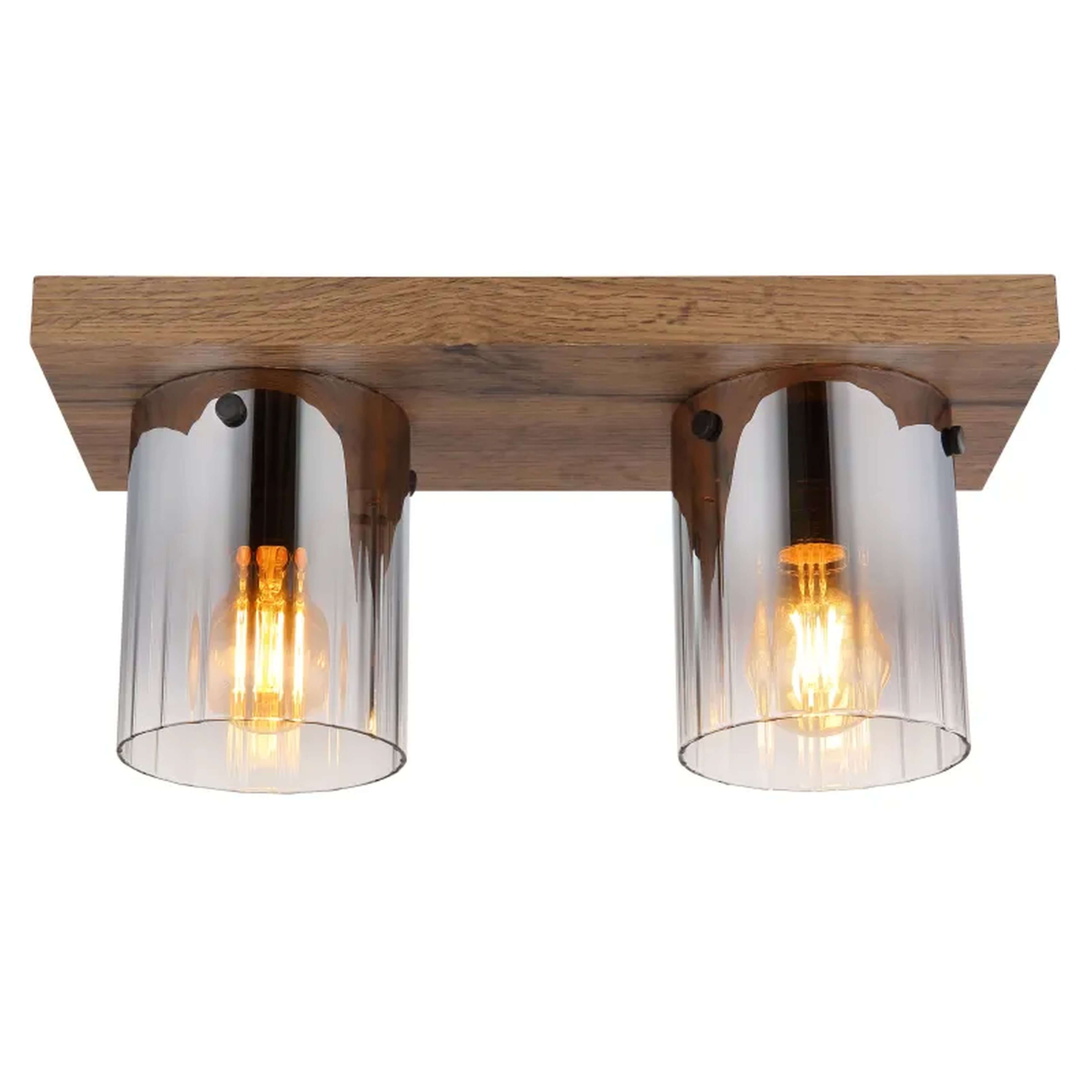 Globo Lighting Underwood lampa podsufitowa 2x40 W drewno-brązowa 15915-2