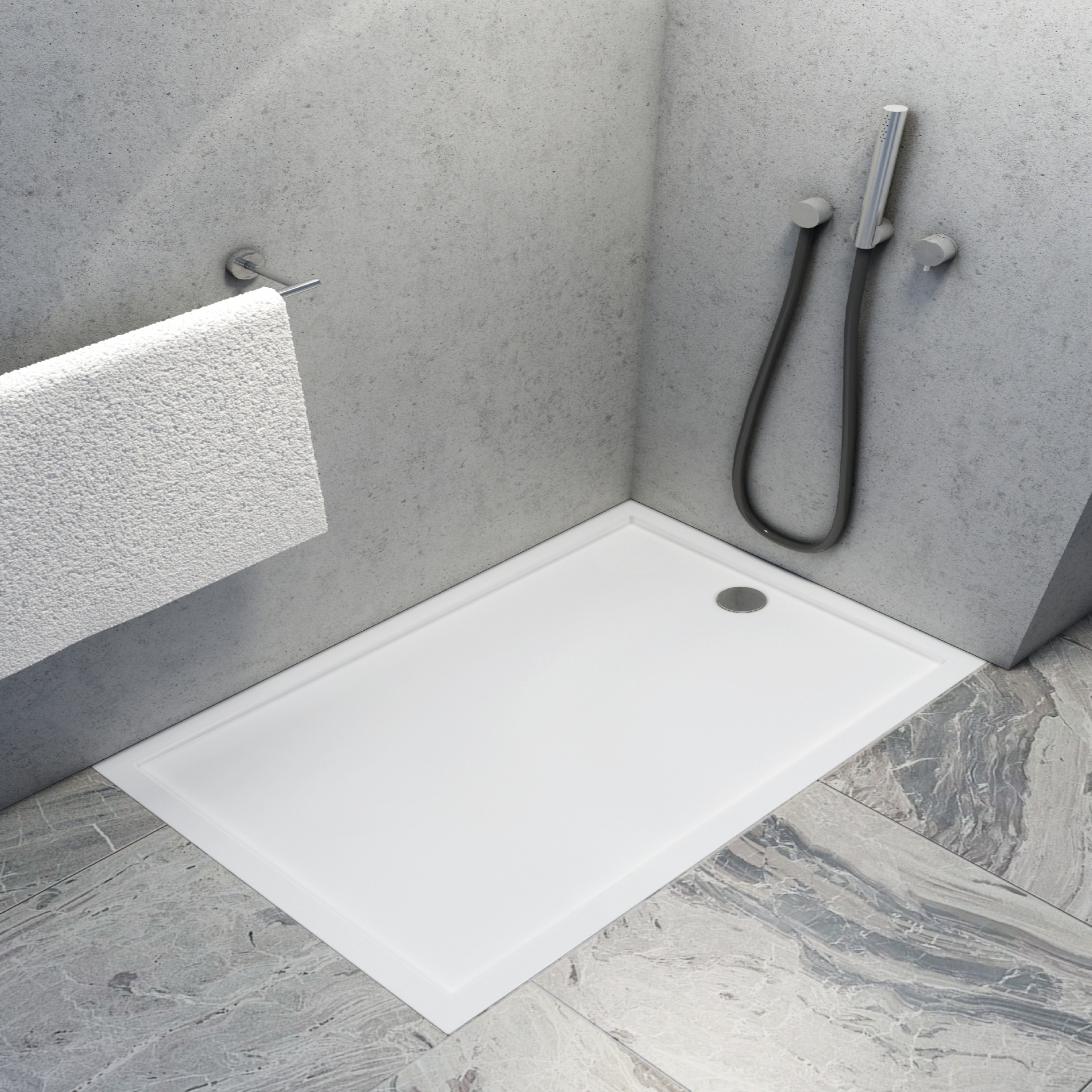 Schedpol Caspar New brodzik prostokątny 140x90 cm biały 3.2349