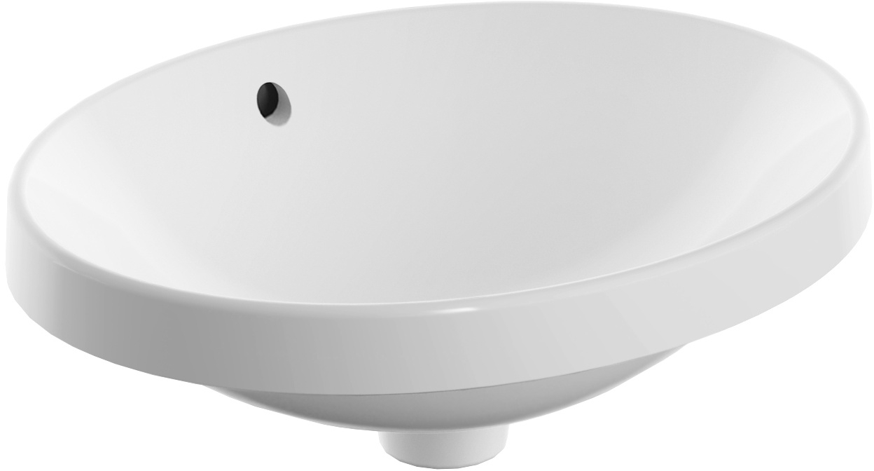 Geberit Variform umywalka 50x40 cm wpuszczana owalna KeraTect biała 500.708.00.2