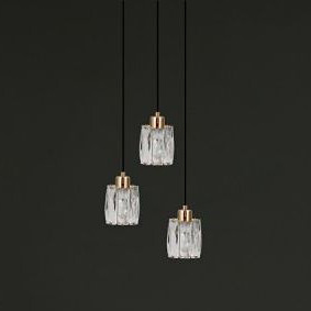 Italux Torno lampa wisząca 3x40 W czarna/złota PND-40813-3R-BK-HBR
