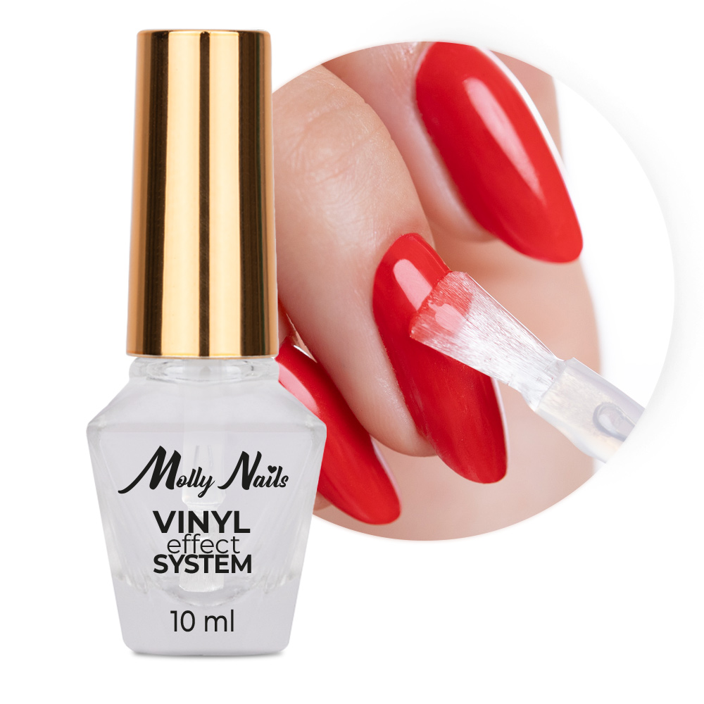 Nawierzchniowy top STEP 3:High Gloss Top Coat Vinyl Effect System MollyNails 10 ml