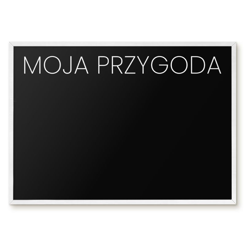 Tablica Do Magnesów Tulup 70x50 cm Moja przygoda 8 - Biała rama Do salonu, sypialni 1 szt.