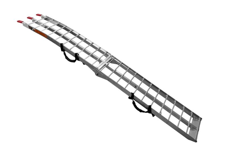 Najazd składany UNITRAILER ALR002 rampa najazdowa aluminiowa do przyczepy lawety z pasem 221cm 340 kg 1 szt.