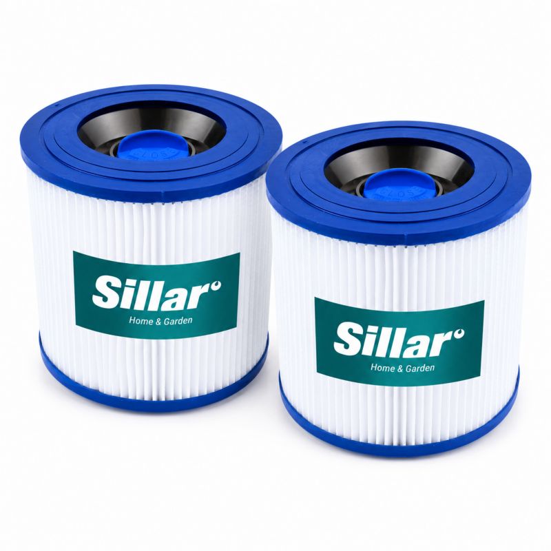 Filtr do odkurzacza, Sillar, zmywalny, EPA, wlotowy, kompatybilny z Karcher WD SE MV NT, 2 szt.