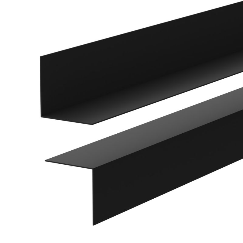 Listwa przypodłogowa z twardego PVC 50x20 mm QUEST, dekoracyjna, odporna na UV - 200 cm, czarny, 1 szt.