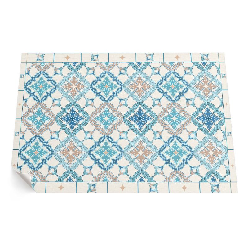 Zewnętrzny Dywan Winylowy ArtPrintCave 140x210 cm Geometryczny splot ozdobne kafelki 1 szt.