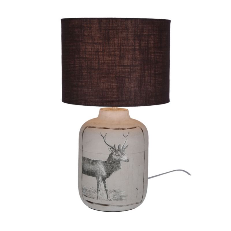 Lampa stołowa Candellux Walia biało-szara 1 x E27 x 60W IP20 wym: 40 x 24 x 24 cm ceramika - 1 szt.