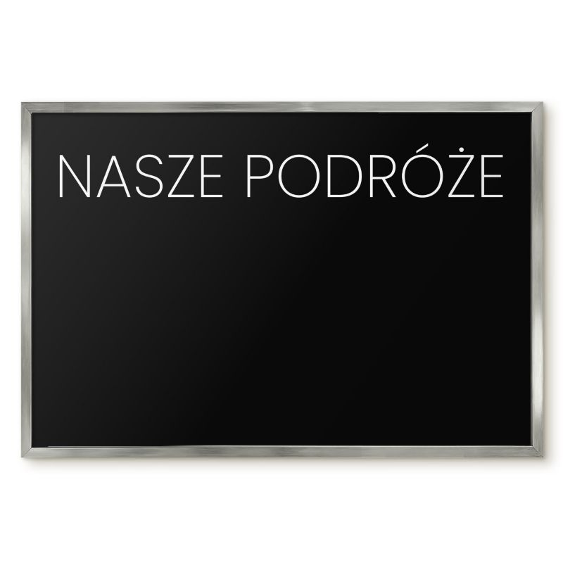 Tablica Magnetyczna Na Magnesy Tulup 60x40 cm Nasze podróże 8 - Srebrna rama Do salonu, sypialni 1 szt.