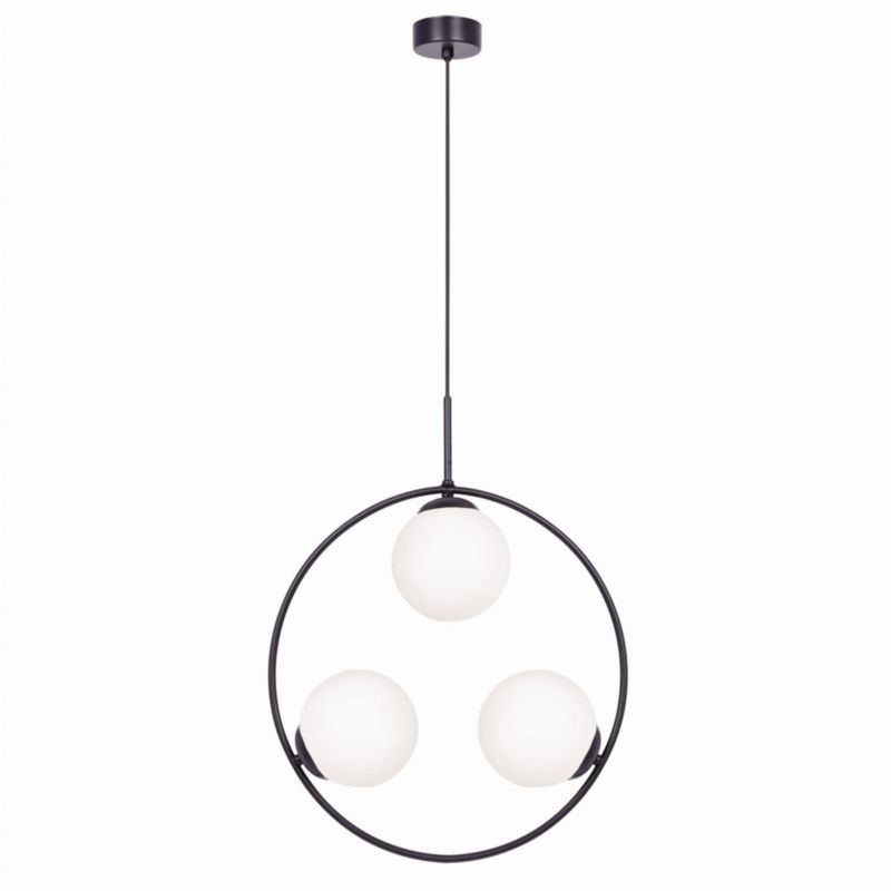 Lampa sufitowa Kaja Parva czarno-biała wym: 100 x 50 x 14 cm 3xE14 x 40W 1 szt.