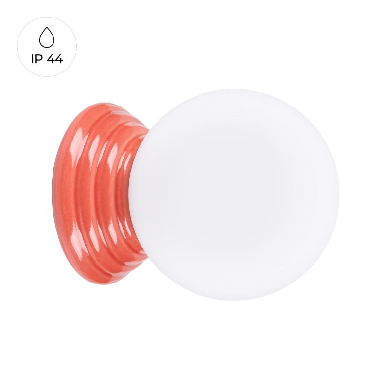 Kinkiet Pure Lume ALBANO brzoskwiniowy 1xG9x8W IP44 wym:12x12x16cm - 1 szt.