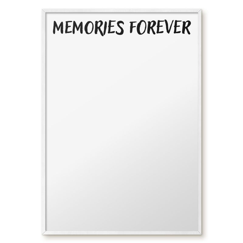 Tablica Magnetyczna Do Notatek Tulup 70x100 cm Memories forever - Biała rama Do salonu, sypialni 1 szt.