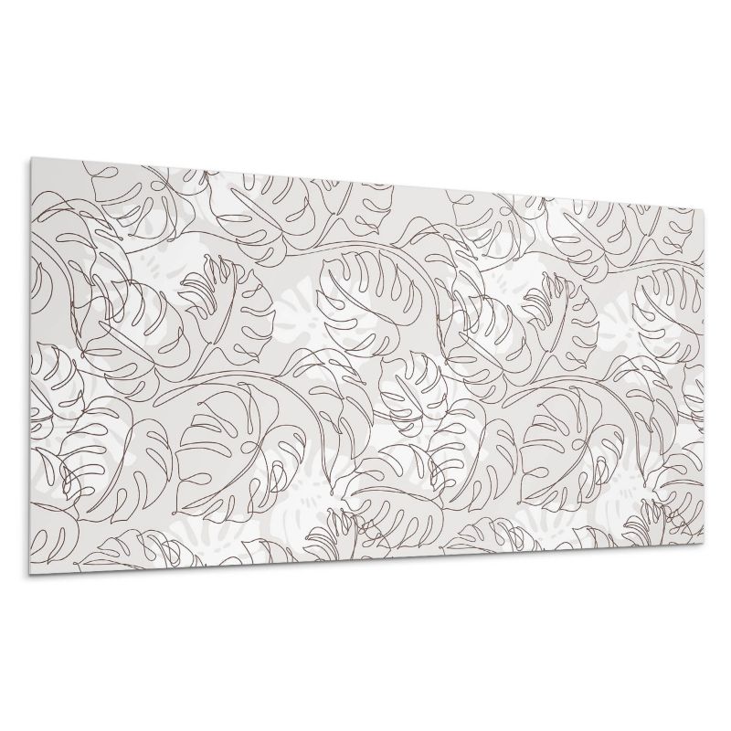 Panele samoprzylepne Wallfluent 60x30 cm Geometria liści w minimalistycznym stylu 6 szt.