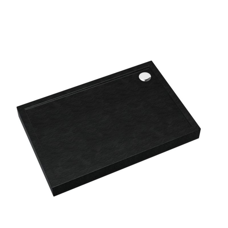 Brodzik akrylowy Schedpol Competia New Black Stone prostokątny 90x100 cm 3.4645/C/ST 1 szt.