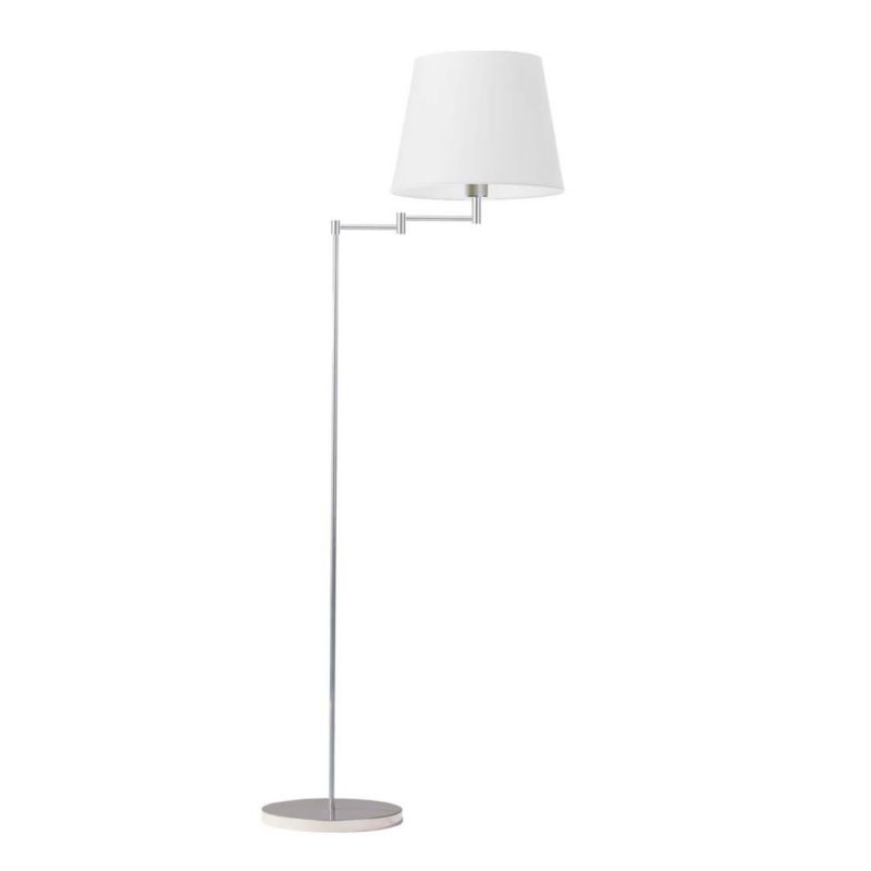 Lampa stojąca Volta Light Factory podłogowa przegubowa regulowana z abażurem biały stożek BLUES 1szt.
