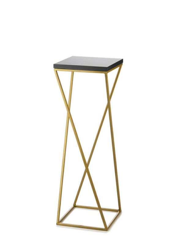 Kwietnik stojący HowHomely LOFT złoty metal/MDF 70x24x24 cm 1 szt.