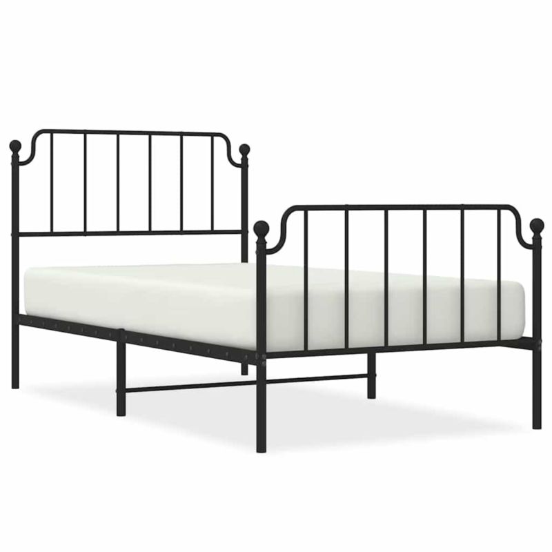 Rama łóżka WaszeMeble 100x200 cm Czarny metal WM-373900 1 szt.