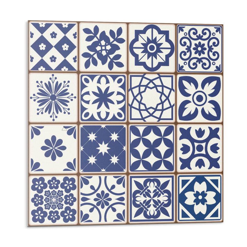 Kafelki samoprzylepne Wallfluent 50x50 cm Dekoracyjne Wzory Płytek 4 szt.