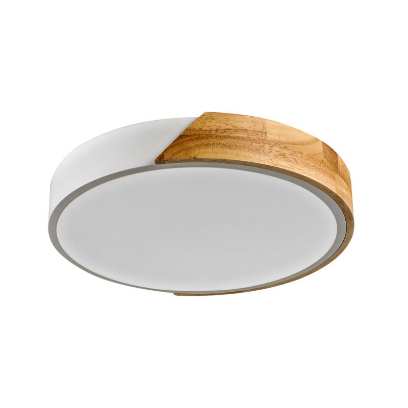 Plafon sufitowy lampa Italux Nastro jasne drewno-biały LED 24W 3000K 2400lm IP20 wym: 5,5 x 32 x 32 cm drewno - 1 szt.