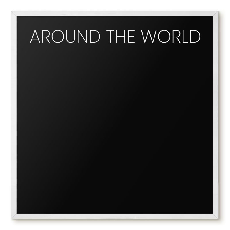 Tablica Magnetyczna Na Magnesy Tulup 50x50 cm Around the world 8 - Biała rama Do salonu, sypialni 1 szt.