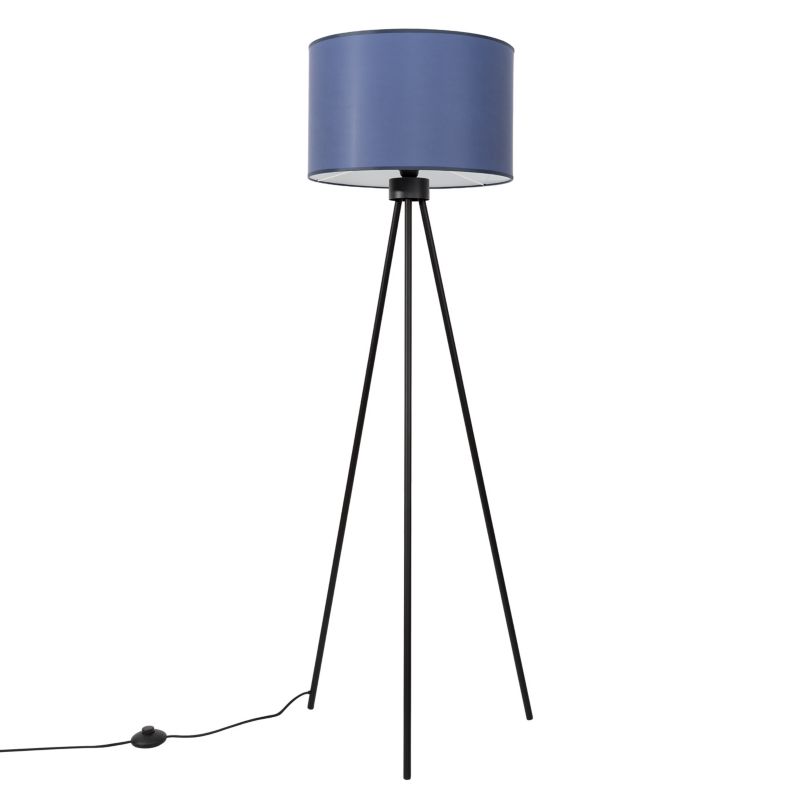 Lampa stojąca trójnóg Sollux Lighting NEVIA granatowo-czarna 1xE27x20W IP20 wym:135x40x40cm - 1 szt.
