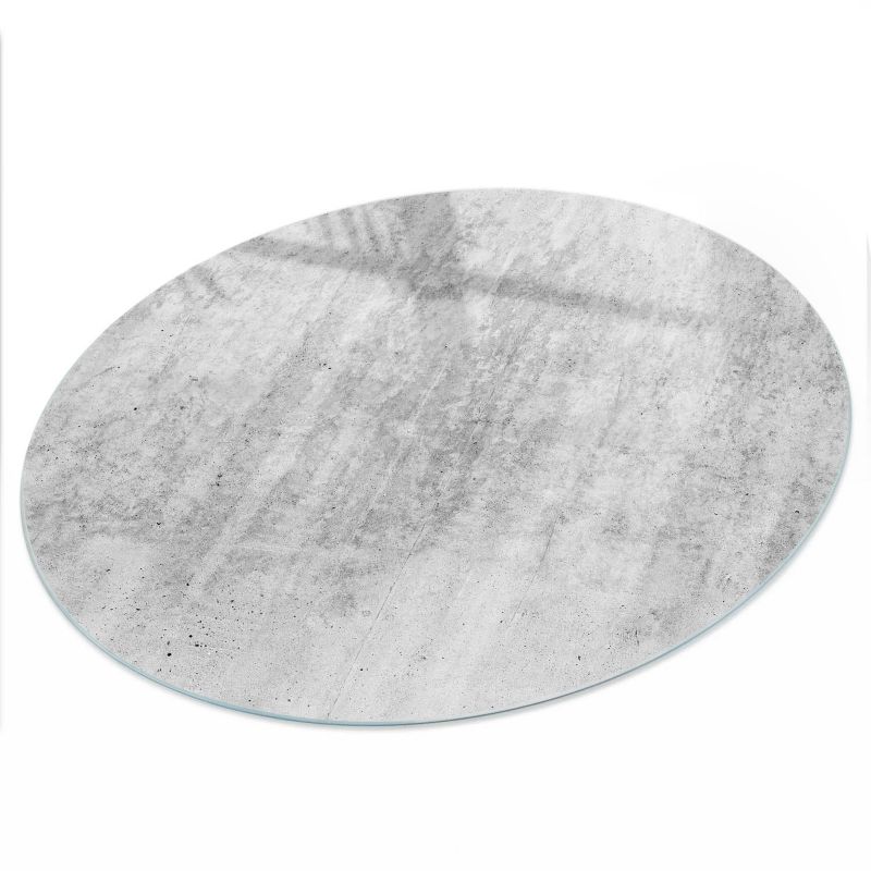 Blat ArtPrintCave fi50 cm Betonowy design - Szklany Blat na Stół z Nadrukiem Dekoracyjnym 1 szt.