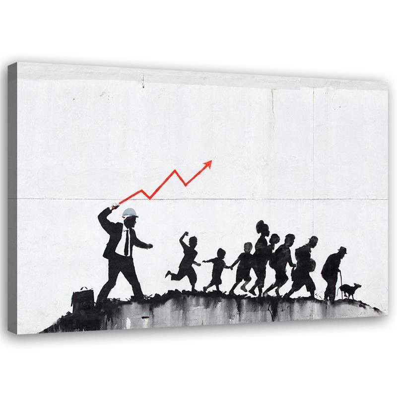 Obraz na płótnie Feeby Banksy Ekomoniczna polityka 120x80cm 1szt