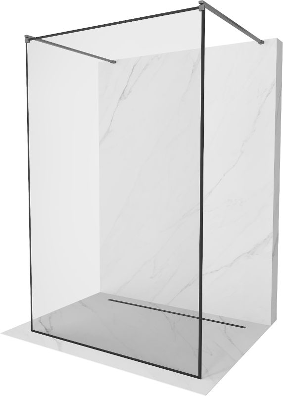Ścianka prysznicowa Mexen Kioto czarny wzór 120x200 cm 800-120-002-95-701 szt.