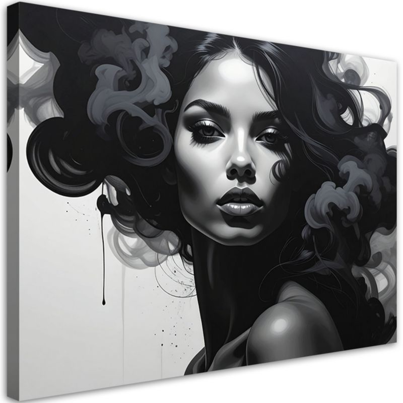 Obraz do salonu sypialni kuchni biura spa loftu Feeby Portret kobiety 120x80cm 1szt