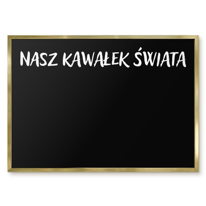 Tablica Na Magnesy Z Wakacji Tulup 70x50 cm Nasz kawałek świata 5 - Złota rama Do salonu, sypialni 1 szt.