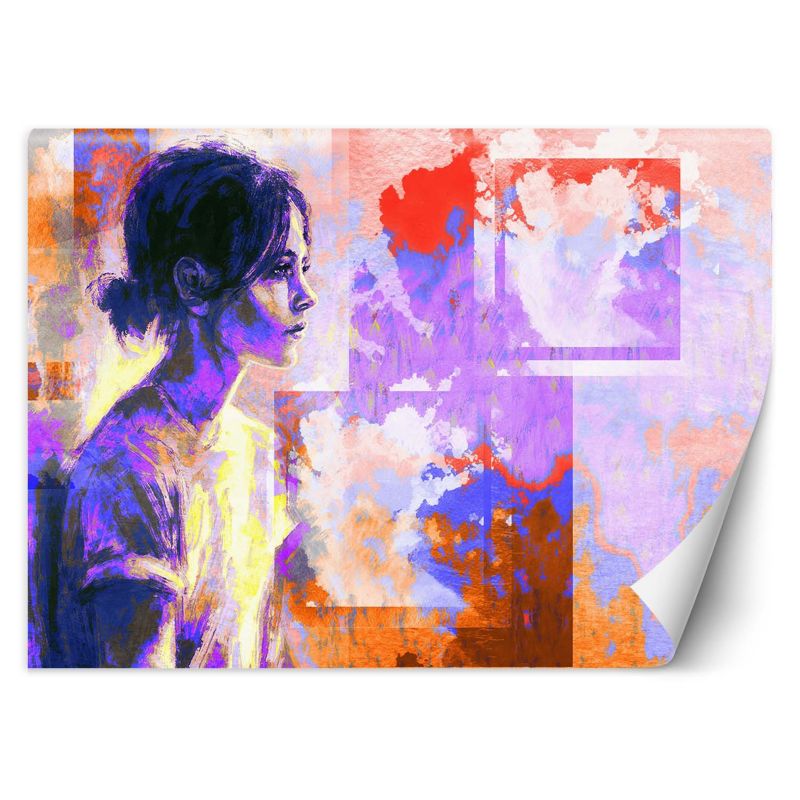 Fototapeta Feeby Abstrakcyjny portret kobiety w fiolecie 150x105 1 szt