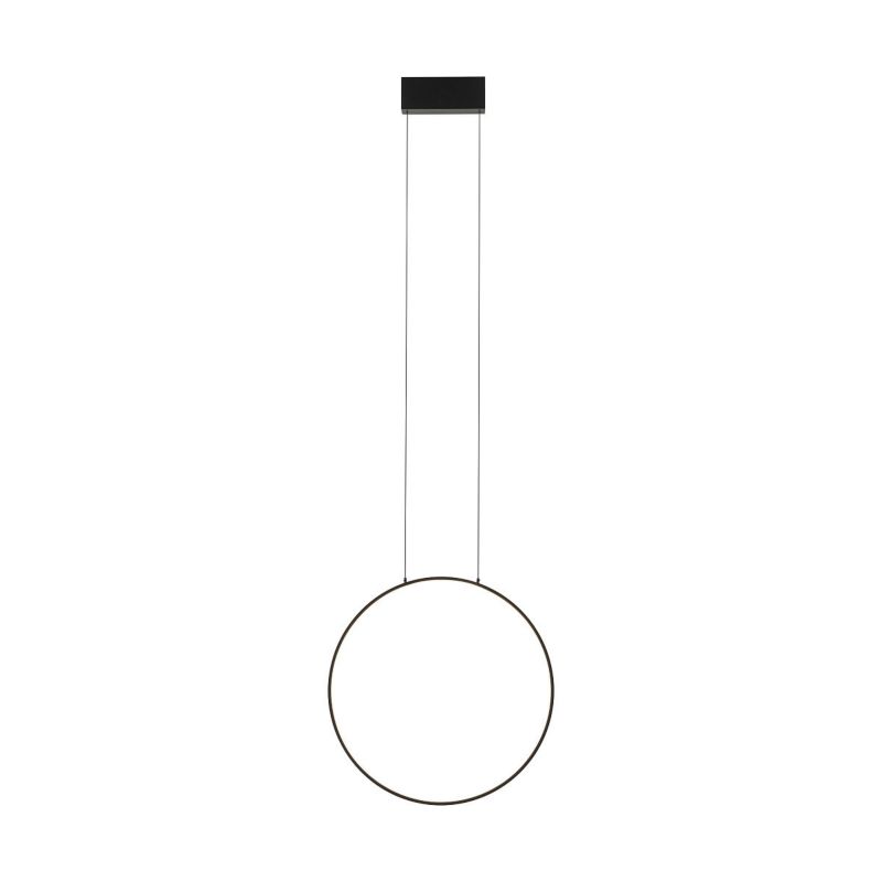 Lampa wisząca Nowodvorski Lighting Circolo Led 8607 czarna 45 cm szerokości wbudowany LED 18W 1 szt.