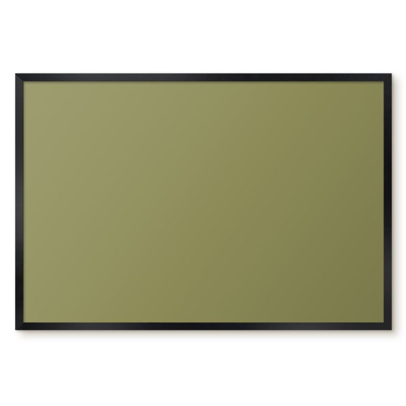 Tablica Na Magnesy Z Podróży Tulup 60x40 cm Zieleń traw - Czarna rama Do salonu, biura 1 szt.