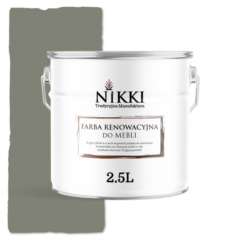 Farba do Mebli Kuchennych Renowacyjna NIKKI Cementowy szary RAL7033 Satyna 2.5L