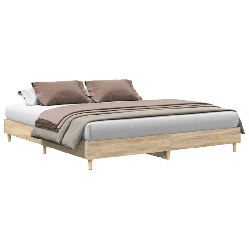 Rama łóżka WaszeMeble 160x200 cm Dąb sonoma drewno WM-3329032 1 szt.