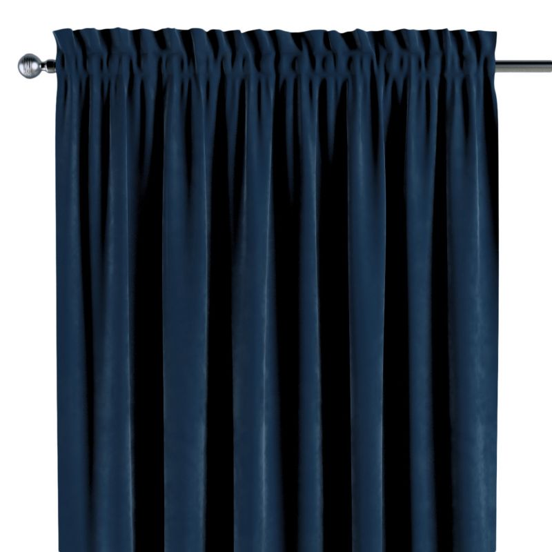 Zasłona na kanale z grzywką 1 szt. 130 x 245 cm Dekoria granat 1 szt.