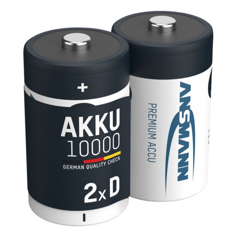 Akumulatory NiMH ANSMANN D/HR20 10000mAh 1.2V - 2 szt.