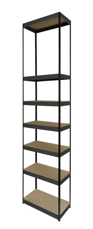 Regał metalowy MODO24 magazynowy czarno-grafitowy helios 270x60x60cm 7 półek po 175 kg 1 szt.