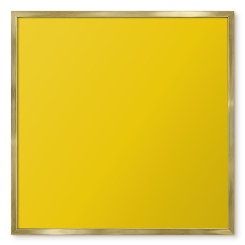 Tablica Magnetyczna Do Salonu Tulup 50x50 cm Intensywna żółć - Złota rama Do salonu, biura 1 szt.
