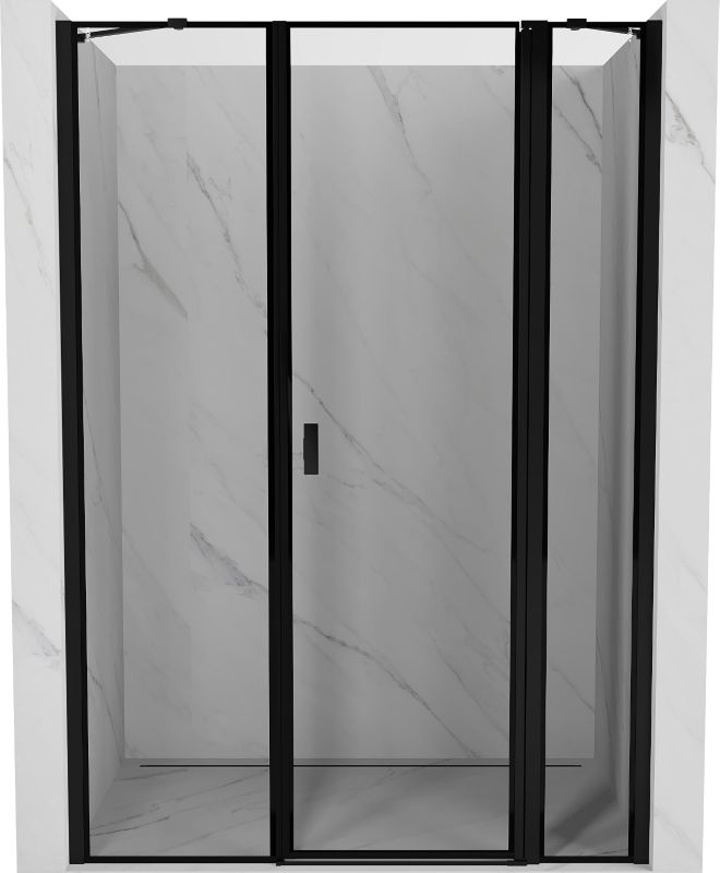Drzwi prysznicowe Mexen Mist czarne 135 cm prawa 1 szt