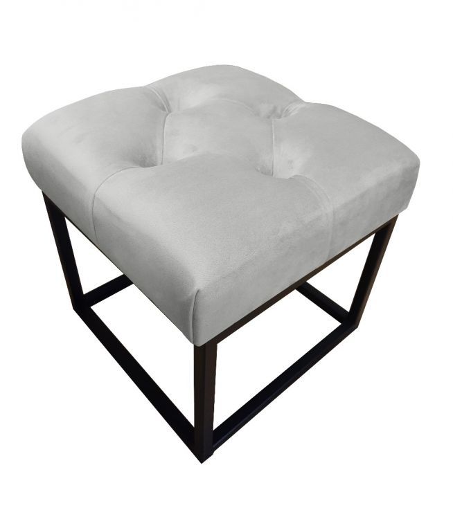 Pufa CHARLIE MG VELVET jasnoszara ATOS 1 szt.